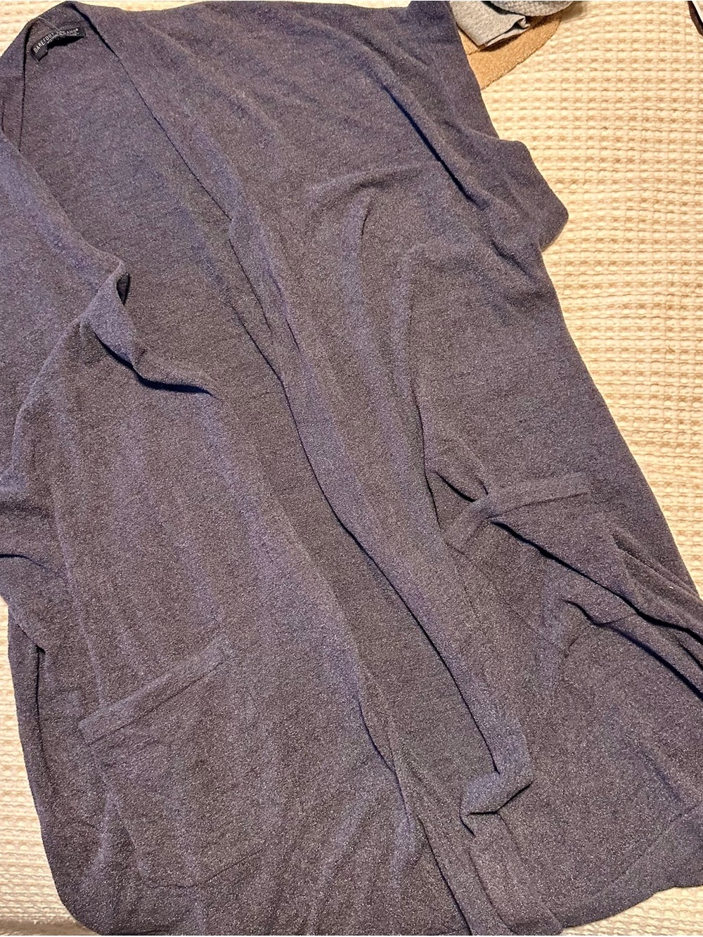 Barefoot Dreams Women's Navy Open-Front Pocket Cardigan
